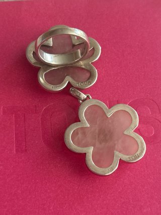 Conjunto Tous Flor Rosa y Plata
