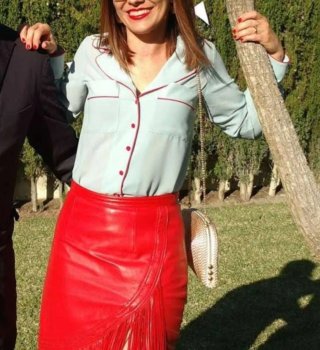 Camisa pijamera Bimani y falda flecos Maje