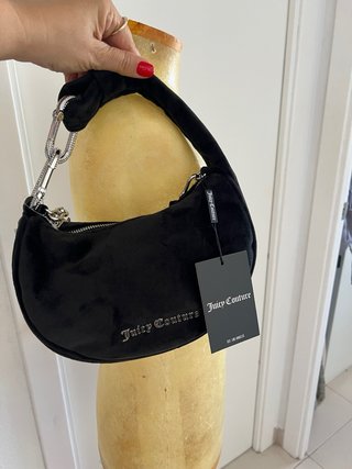 Bolso Hombro Juicy Couture Negro Terciopelo