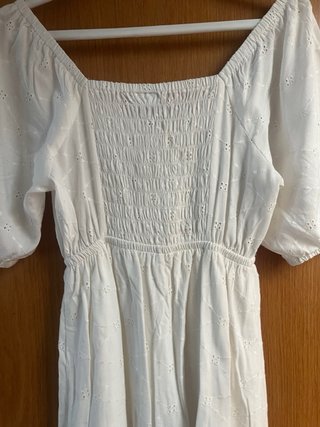 Vestido blanco calados talla S