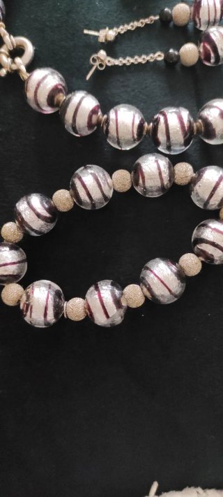 Conjunto Cristal Murano Collar y Pulsera