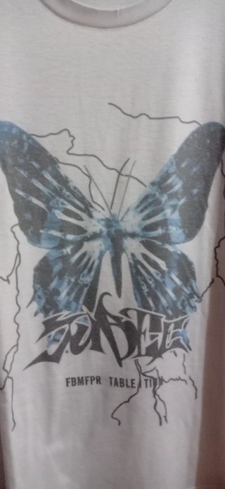 Camiseta Blanca XL Mariposa