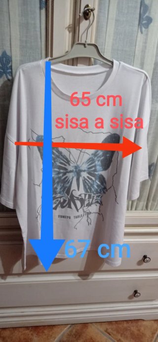 Camiseta Blanca XL Mariposa