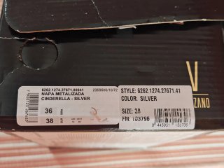 Sandalias Vizzano Plateadas Talla 38