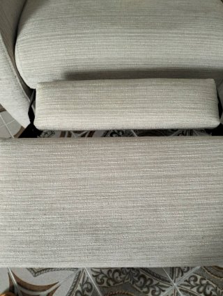 Sillón orejero relax giratorio mecedora beige