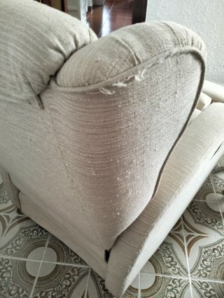 Sillón orejero relax giratorio mecedora beige