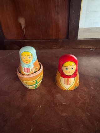 Antiche bambole Matrioska in legno