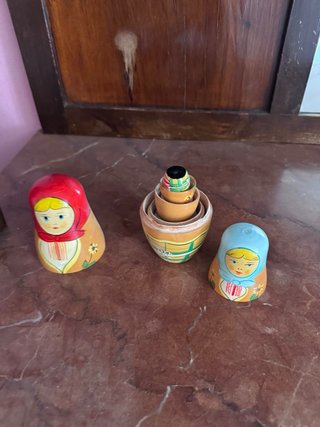 Antiche bambole Matrioska in legno
