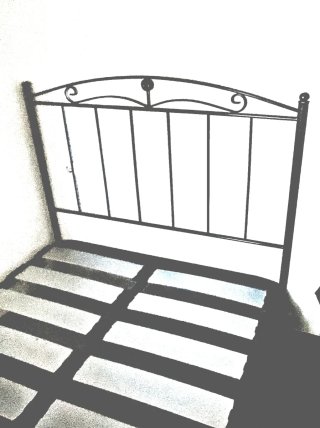 Cabecero Cama Matrimonio Metal Negro