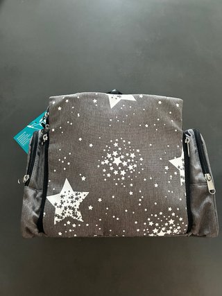 Trona portátil plegable con bolsillos