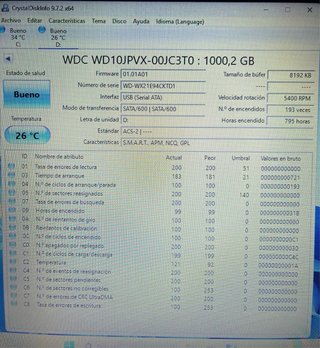 Disco Duro WD 1TB Blue 2.5 WD10JPVX