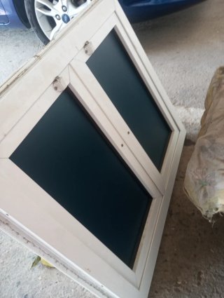Marco de ventana de aluminio blanco. 70x60