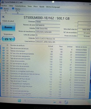Disco Duro Seagate 500GB Laptop Thin SSHD