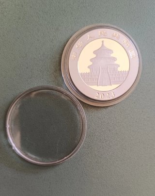 Moneda Panda China 10 Yuanes 2023 Plata 30g