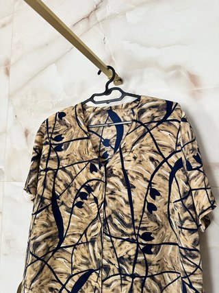 Blusa retro estampada talla XL