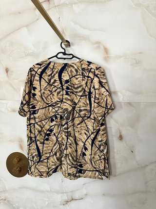 Blusa retro estampada talla XL