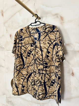 Blusa retro estampada talla XL