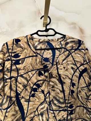 Blusa retro estampada talla XL