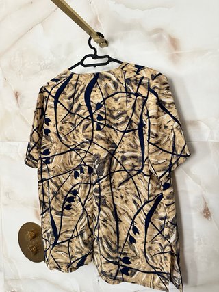 Blusa retro estampada talla XL