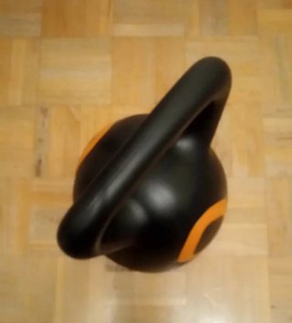 Pesa Rusa 10kg Negra y Naranja.