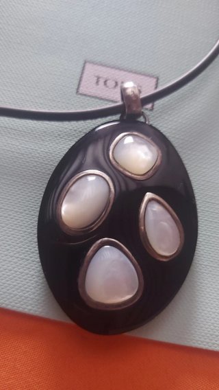 Collar Tous Negro nacar y Plata