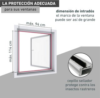 Mosquitera Windhager de aluminio 120x100 cm