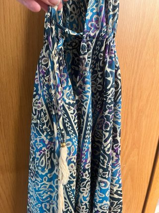Vestido de seda estampado