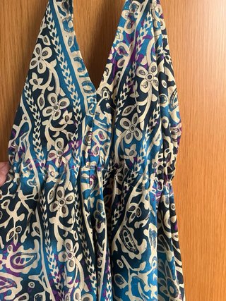 Vestido de seda estampado