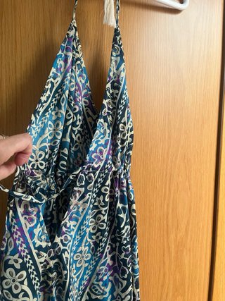 Vestido de seda estampado