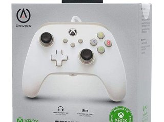 Mando Xbox PowerA Blanco Cableado