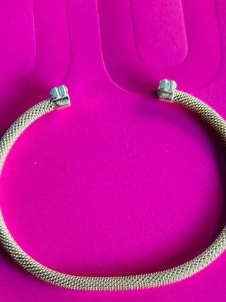 Pulsera Tous rígida plateada ositos