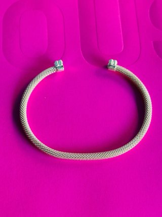 Pulsera Tous rígida plateada ositos