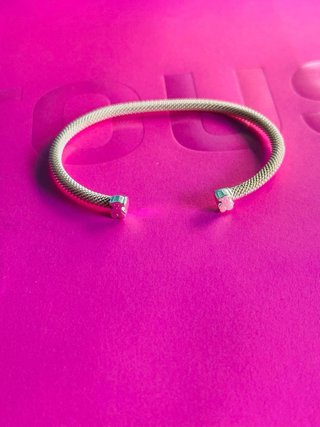 Pulsera Tous rígida plateada ositos