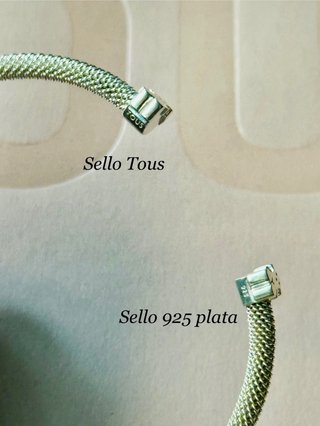 Pulsera Tous rígida plateada ositos