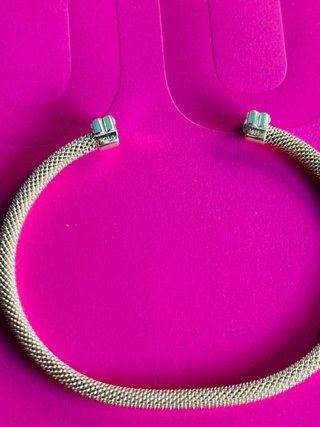 Pulsera Tous rígida plateada ositos
