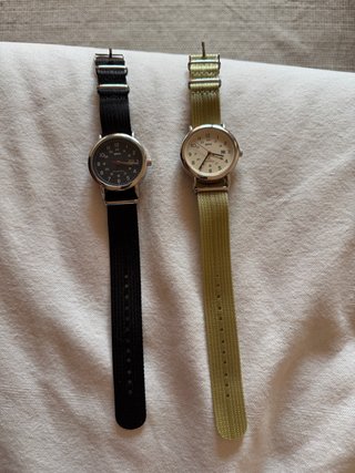 2 Relojes Negro y Verde Militar