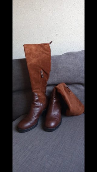 Botas altas mujer marrones