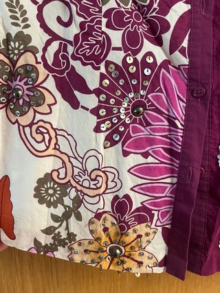 Camisa estampada floral multicolor