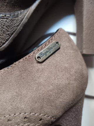 Zapatos tipo inglés tacón cordones