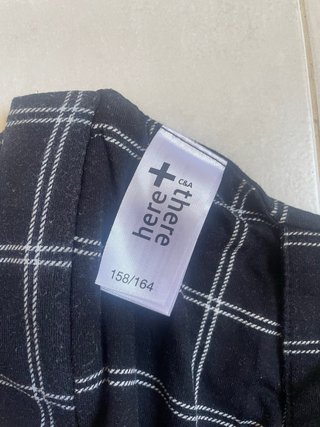 Mono largo negro de cuadros con tirantes