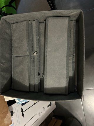 Juego Organizadores Armario Tela Gris