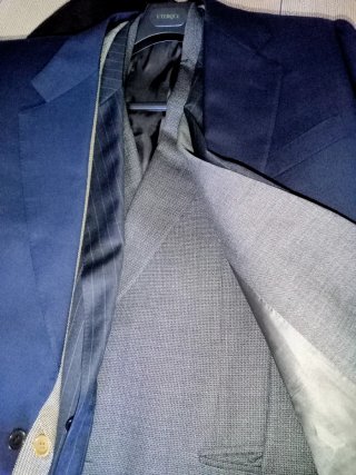 Americana Canali Azul Hecha en Italia