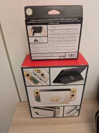 Nintendo Switch OLED Zelda ToTK +Mando Pro +Extras