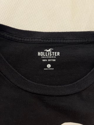 Camiseta Hollister Talla L Negra