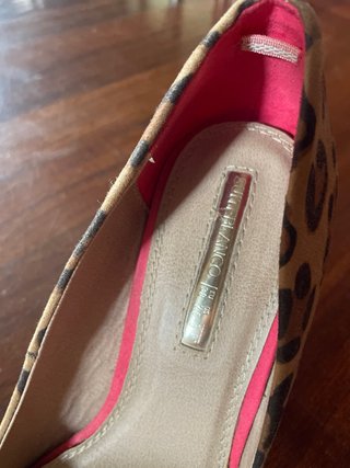 Tacones Suiteblanco T38 Leopardo Negro Dorado