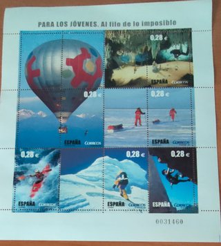 Hojabloque Sellos Al filo de lo imposible 2005