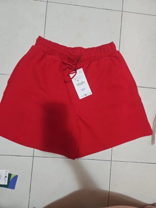 Shorts de algodón Zara rojos