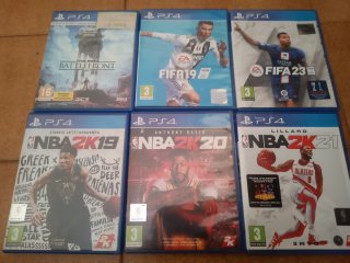 Lote 6 Giochi PS4: Star Wars, FIFA, NBA