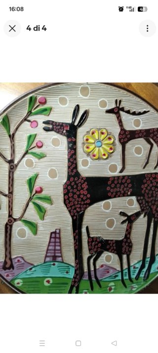 Ceramica Sarda Dorgali Loddo Piatto Decorativo
