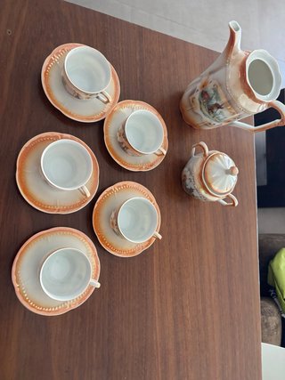 Juego de café vintage porcelana años 50